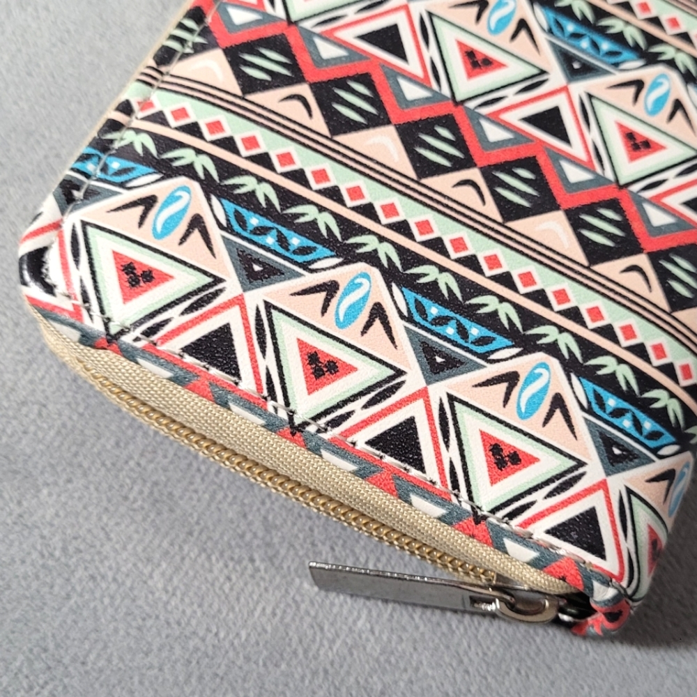 Patterned Zip-Around Wallet - Picture 10 of 15